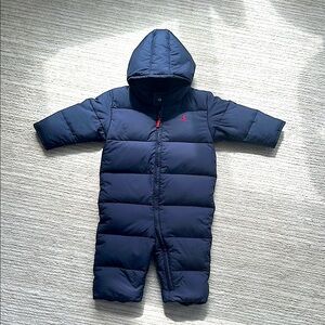 RL Polo Navy Baby Bunting Snowsuit